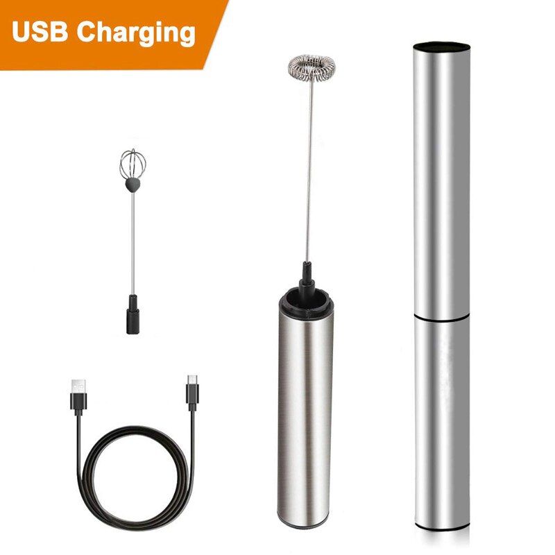 USB Rechargeable Electric Whisk for Coffee, Milk, and Drinks